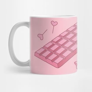 pink chocolate Mug